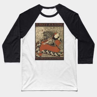 Turkey Jousting Baseball T-Shirt